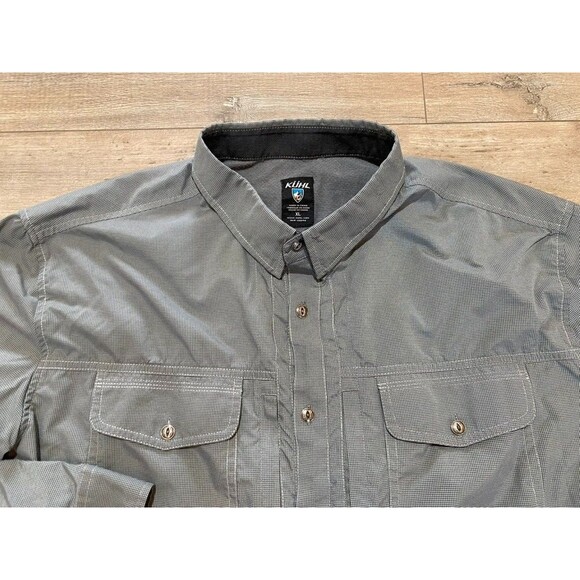 Kuhl Airspeed Mens XL Long Sleeve Button Olive Vented Lightweight Outdoors Shirt - Picture 2 of 10